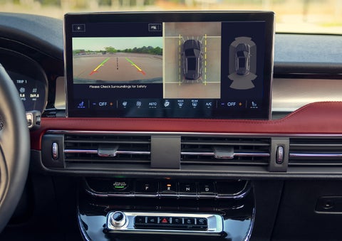 The large 13.2” SYNC® 4 center display featuring 360-Degree Camera of a 2026 Lincoln Corsair® SUV is shown.| White's Canyon Motors - Lincoln in Spearfish SD