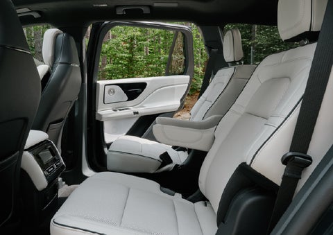 A side view of the second row with captain’s chairs in a 2027 Lincoln Aviator® Black Label™ SUV. | White's Canyon Motors - Lincoln in Spearfish SD