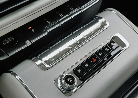 The piano key gear selector of a 2027 Lincoln Aviator® Back Label™ SUV. | White's Canyon Motors - Lincoln in Spearfish SD