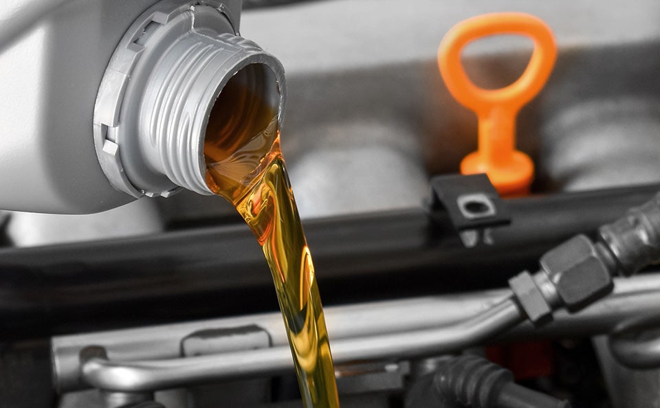 Technician performing a transmission inspection.